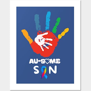 AWESOME AUTISM SON Posters and Art